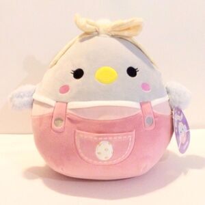 Squishmallows Easter Squad Camden the Chick in Pink Overalls 10"